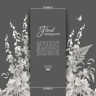 Vector Floral Romantic Card N4