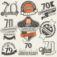 Vintage style Seventy anniversary collection