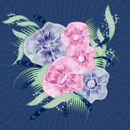 Abstract floral background Vector abstract flowers N4