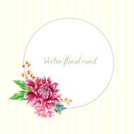 Greeting card with red dahlia N6