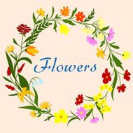 Floral wreath for seasonal design