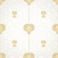 Fine seamless vector pattern with hearts N2