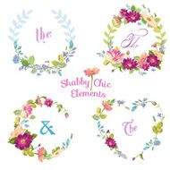 Flower Banners and Tags - for your design scrapbook N4