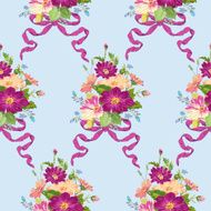 Spring Flowers Backgrounds - Seamless Floral Shabby Chic Pattern N4