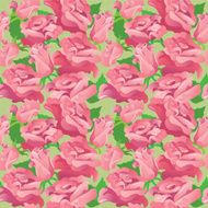 Floral seamless pattern with blooming pink roses