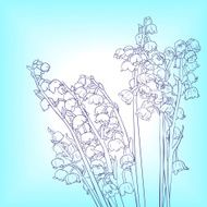 floral card with blossoms N5
