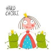 Princess Making Choice between Two Prince Frogs N2