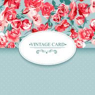 Elegance Vintage Floral Card with Roses N6