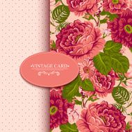 Elegance Vintage Floral Card with Roses N8