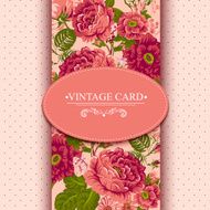 Elegance Vintage Floral Card with Roses N9