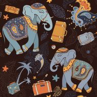 Elephant Seamless Vector pattern N2