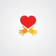 heart with hands symbol
