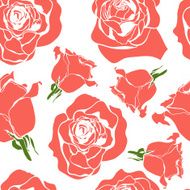 seamless pattern with stylized roses N7