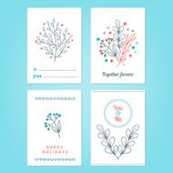Collection of floral cards Invitation card romantic wedding cards
