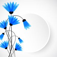 Abstract nature background Blue cornflowers N11