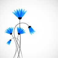 Abstract nature background Blue cornflowers N12