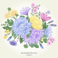 Card with a flower bouquet