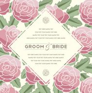 Beautiful vintage floral invitation card Vector illustration N9