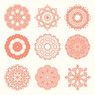 Floral circle elements N2