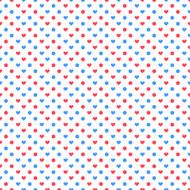 Seamless polka hearts colorful pattern