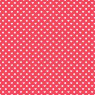 Seamless polka hearts pink pattern