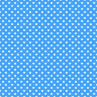 Seamless polka hearts blue pattern