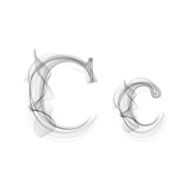Black Smoke font Letter C