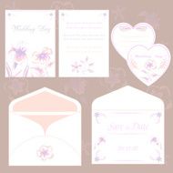 Wedding invitation cards and envelope wedding set