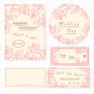 Wedding invitation cards and tag
