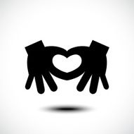 Hand make a heart