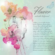 Flower Watercolor Background N13
