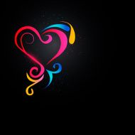 Shining heart in the dark