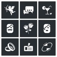 Speed dating Icons Vector Illustration N2