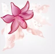 Romantic background with abstract lily