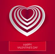 Valentine&#039;s card with text and heart shape Vector ilustration N35