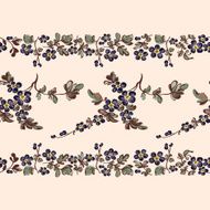 Seamless border floral pattern