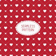 Red romantic wedding seamless pattern with hearts Wrapping paper Background N8