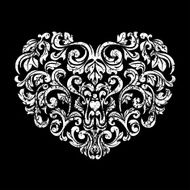 Baroque ornate heart