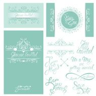 Set of Wedding invitation cards N2