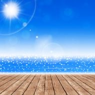 Ocean Sunny View from Wood Terrasse