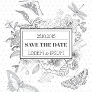 Save the Date - Floral Shabby Chic Card