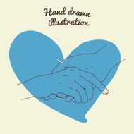 illustration to keep hands a pair of lovers or friends N2