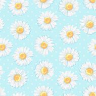 Floral seamless pattern with daisies N3