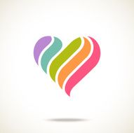 Simple original color heart icon N2