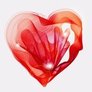 Abstract Red Heart N13