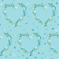 Spring Flowers Heart Background N2