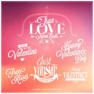 Valentine&#039;s day and love hand lettering