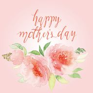 Watercolor greeting card flowers N219