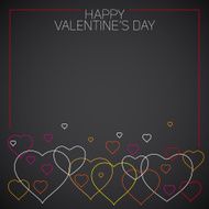 Happy Valentines Day vector greeting card N4