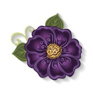 Vector Beautiful Decorative Colorful Flower N2